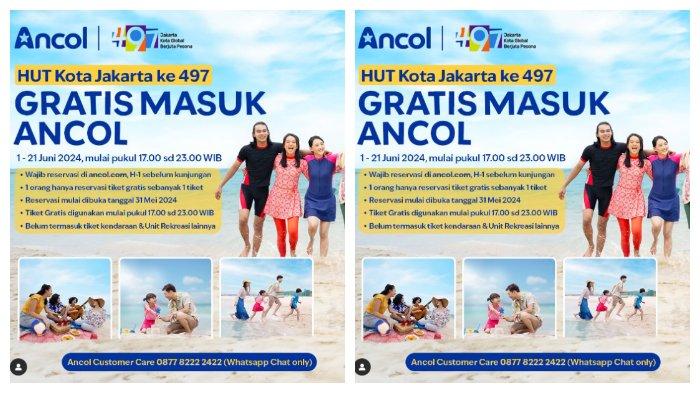 Ancol Tebar Tiket Masuk Gratis ke Pengunjung Hingga 21 Juni 2024 ...